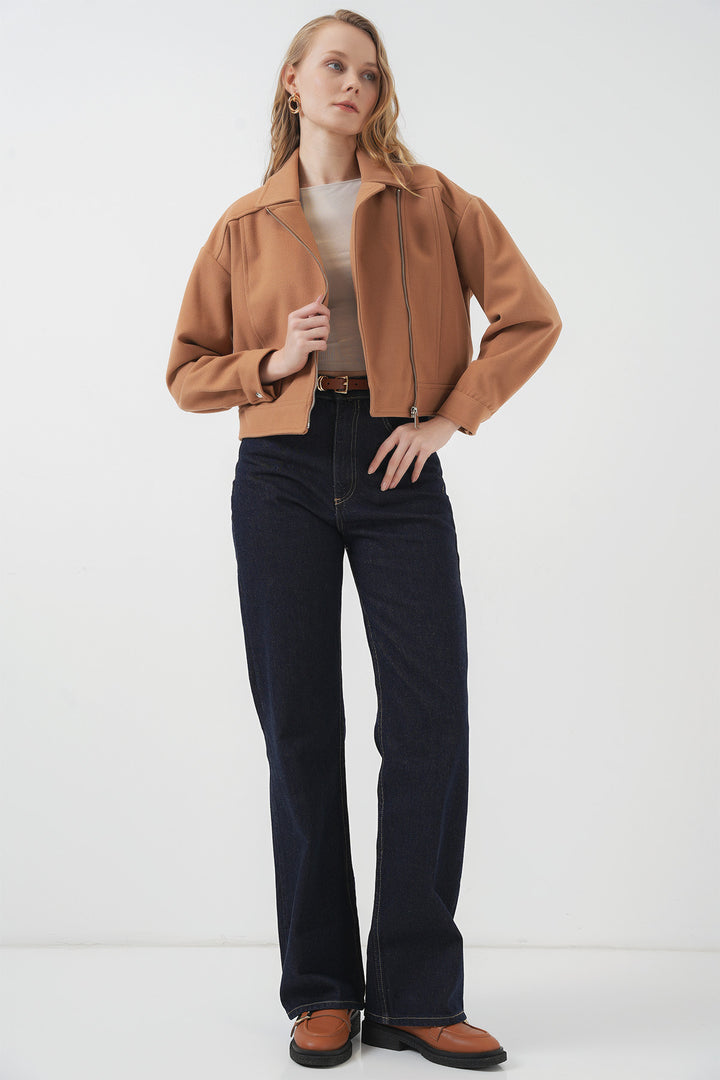 BGD Women Women's Short Pea Coat - Camel - Santa Maria