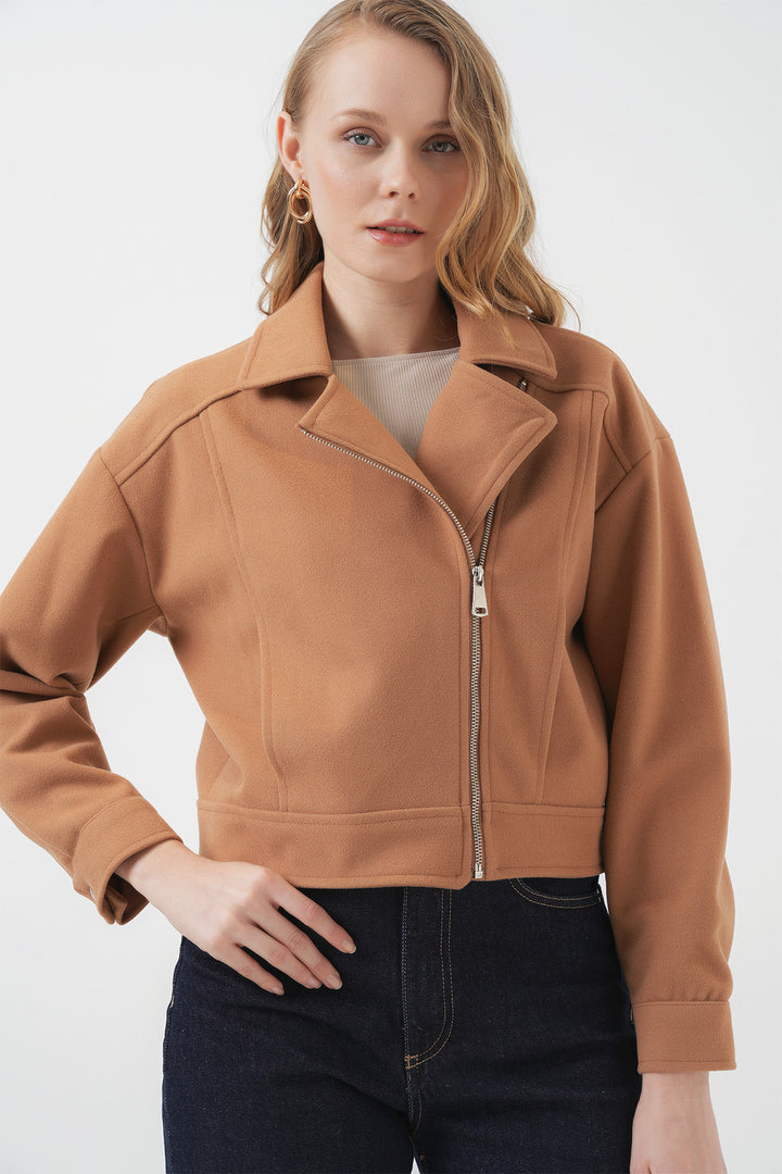 BGD Women Women's Short Pea Coat - Camel - Santa Maria