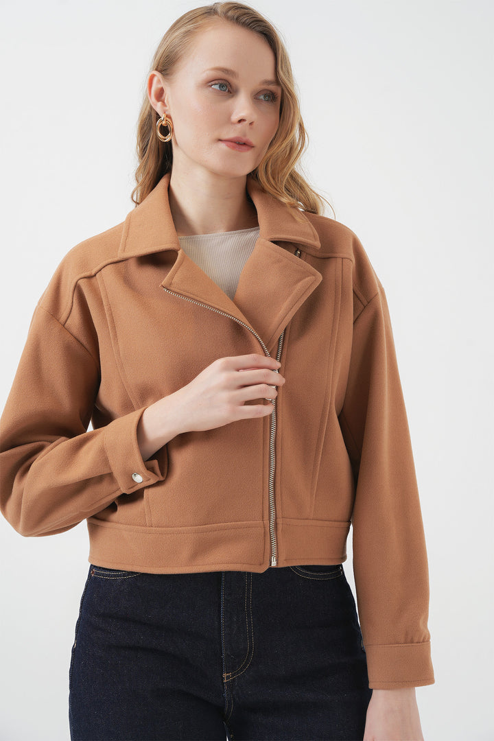 BGD Women Women's Short Pea Coat - Camel - Santa Maria