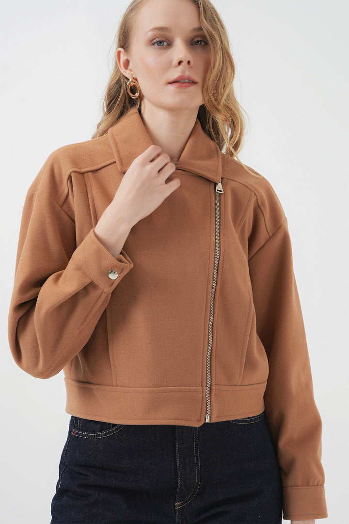 BGD Women Women's Short Pea Coat - Camel - Santa Maria