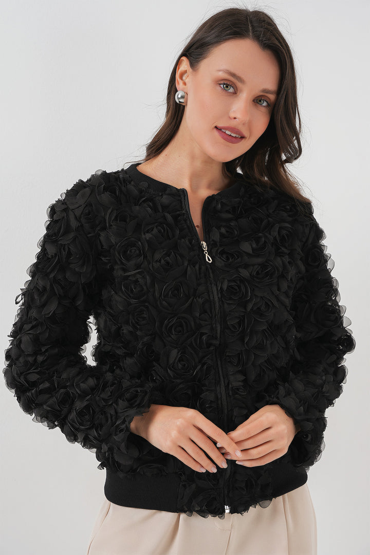 BGD Women Rose Jacket - Black - Hattingen
