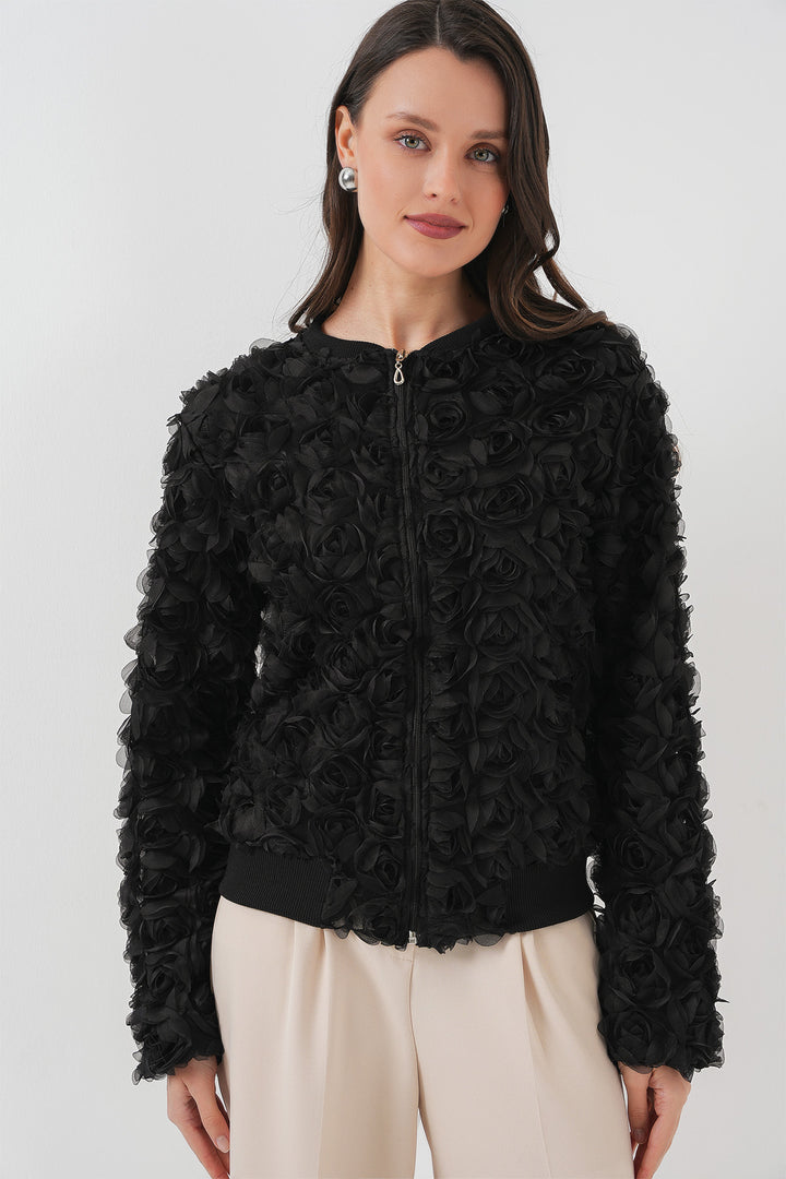 BGD Women Rose Jacket - Black - Hattingen