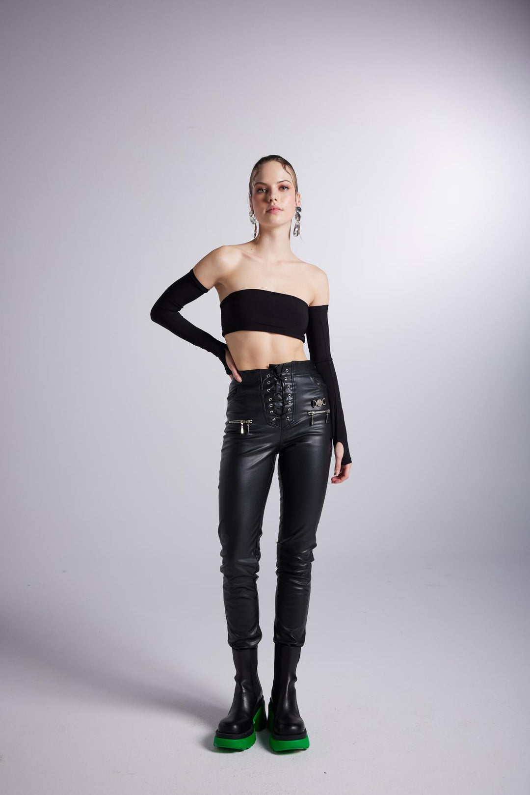HLLY Women Rebel Leather Pants Black - Wagga Wagga