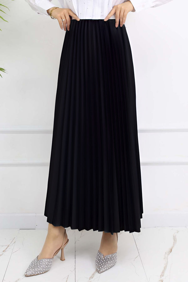 BNG Women Piliseli Etek Siyah 4560 - York