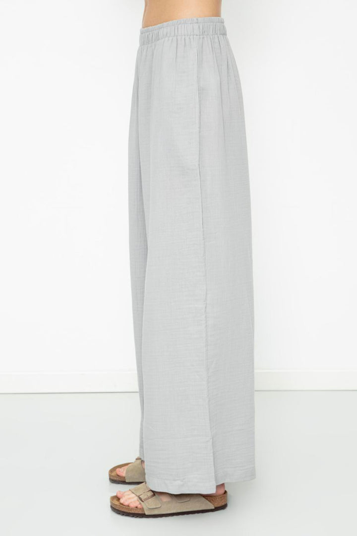 BSL Women 100% Cotton Wide Leg Oversize Trousers - Coalville