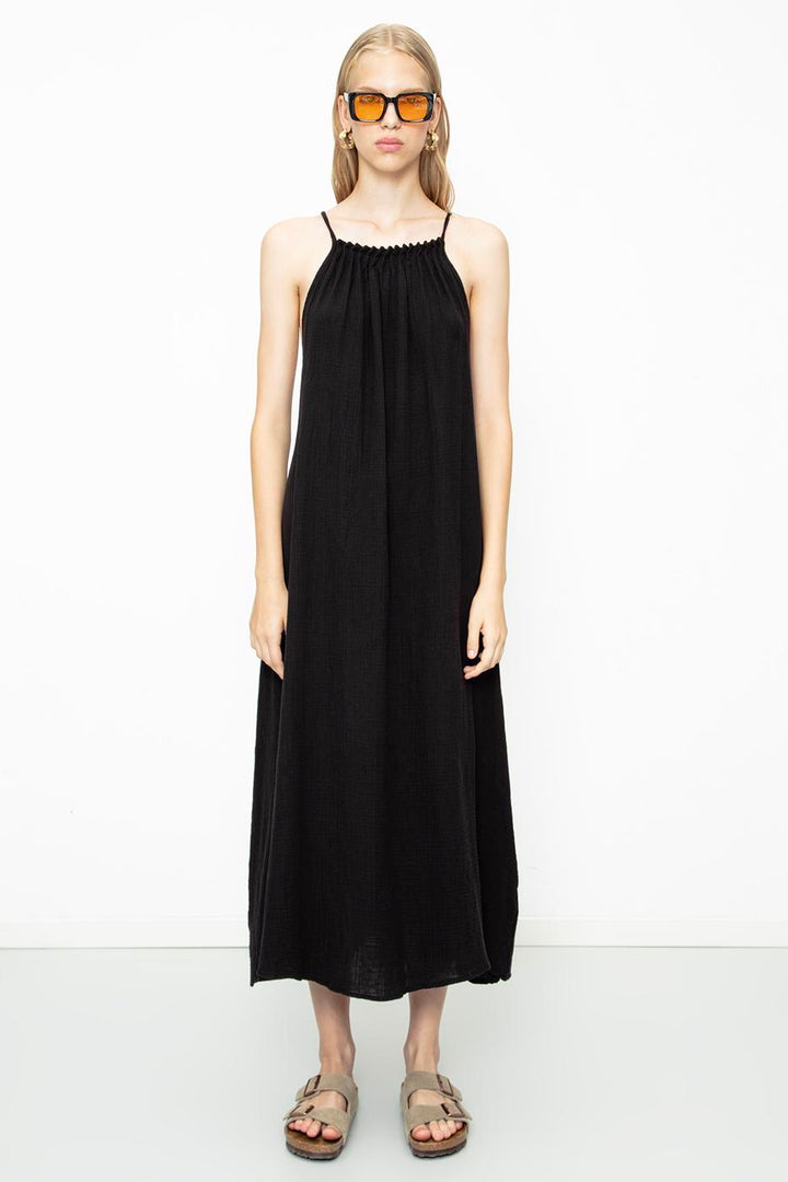 BSL Women 100% Cotton Beaded Maxi Dress - Chiclana de la Frontera