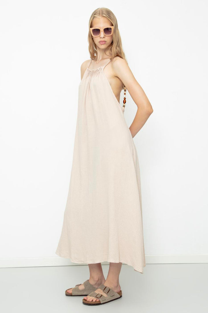 BSL Women 100% Cotton Beaded Maxi Dress - Simi Valley