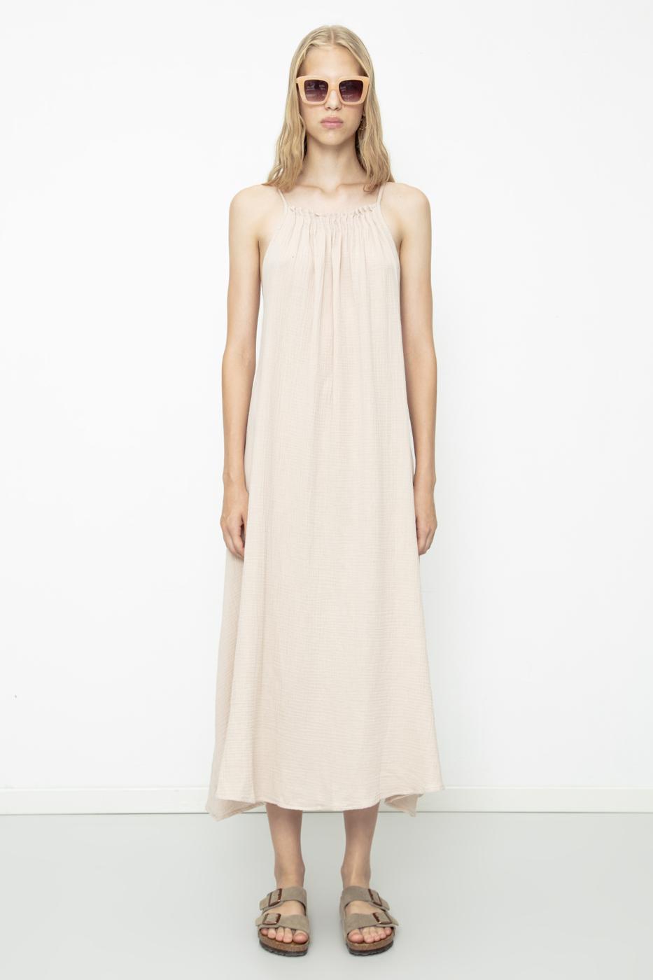 BSL Women 100% Cotton Beaded Maxi Dress - Simi Valley