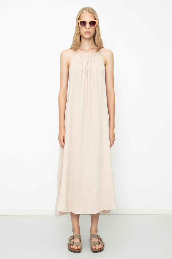 BSL Women 100% Cotton Beaded Maxi Dress - Simi Valley