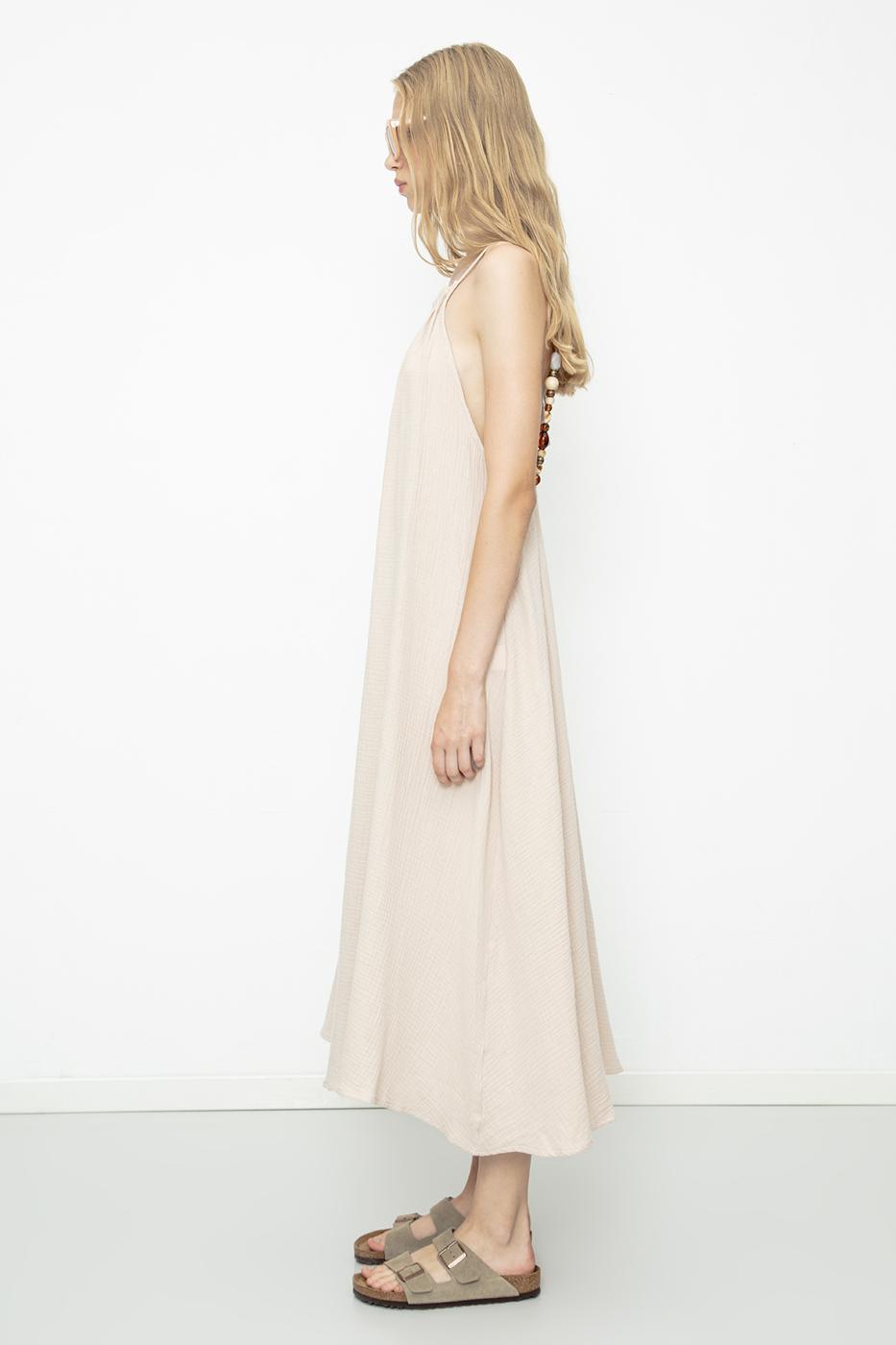 BSL Women 100% Cotton Beaded Maxi Dress - Simi Valley