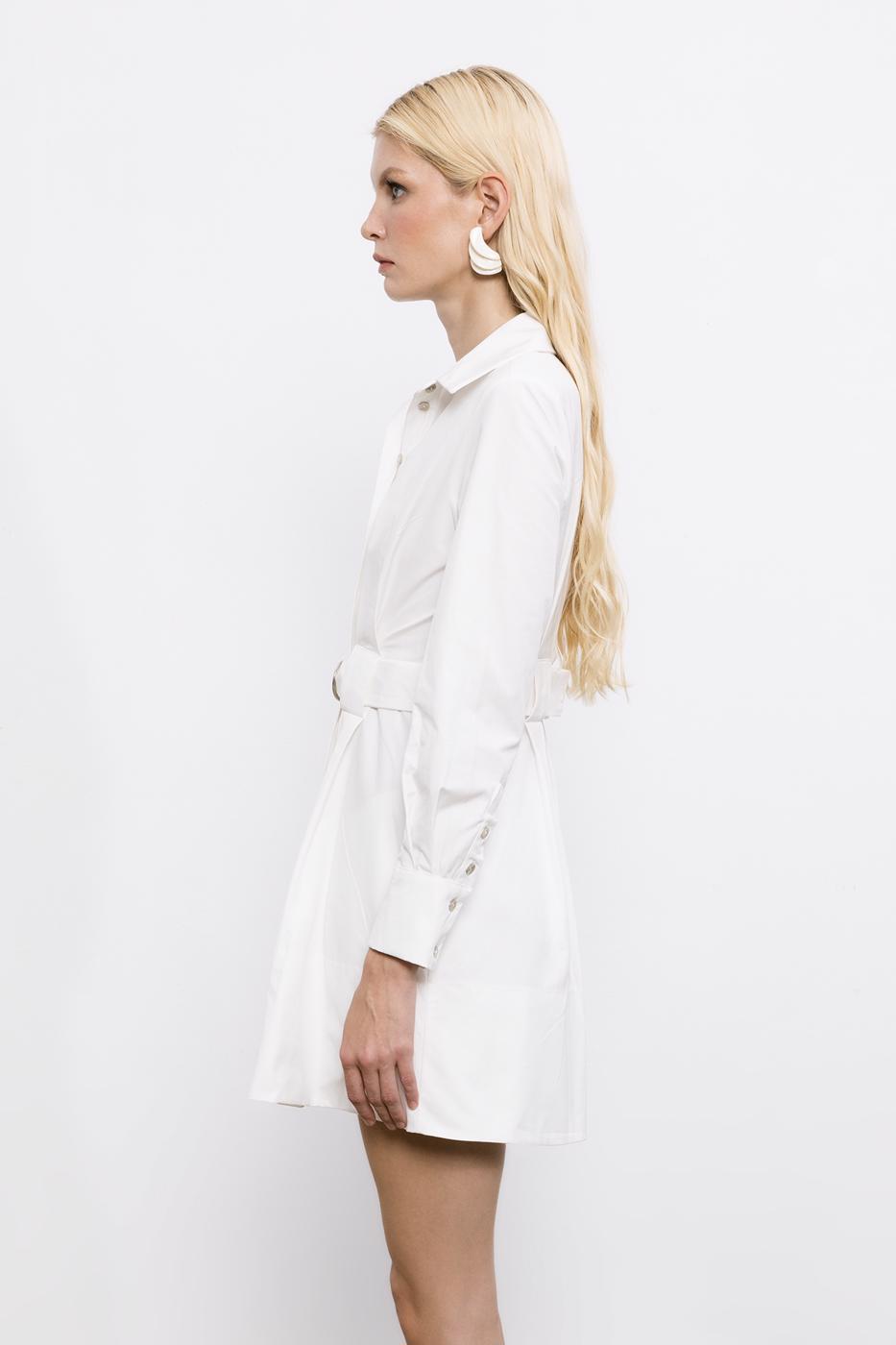 BSL Women 100% Cotton Mini Shirt Dress - Catania