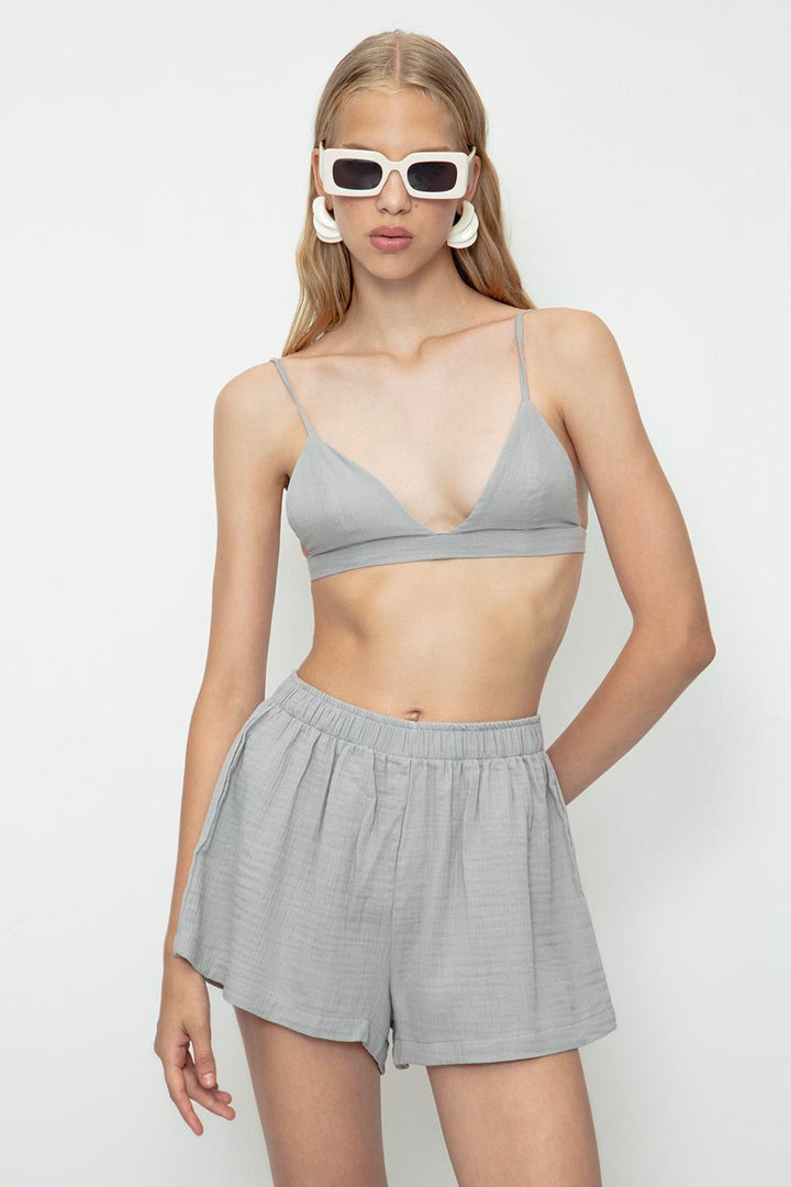 BSL Women 100% Cotton Muslin Mini Shorts - Cuautitlán Izcalli