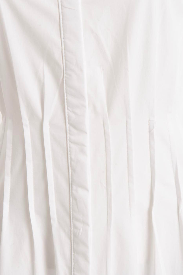 BSL Women 100% Cotton Rib Stitching Detailed Maxi Dress - Rechytsa