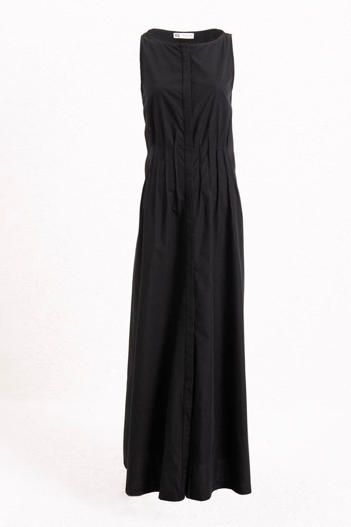 BSL Women 100% Cotton Rib Stitching Detailed Maxi Dress - Langford Station