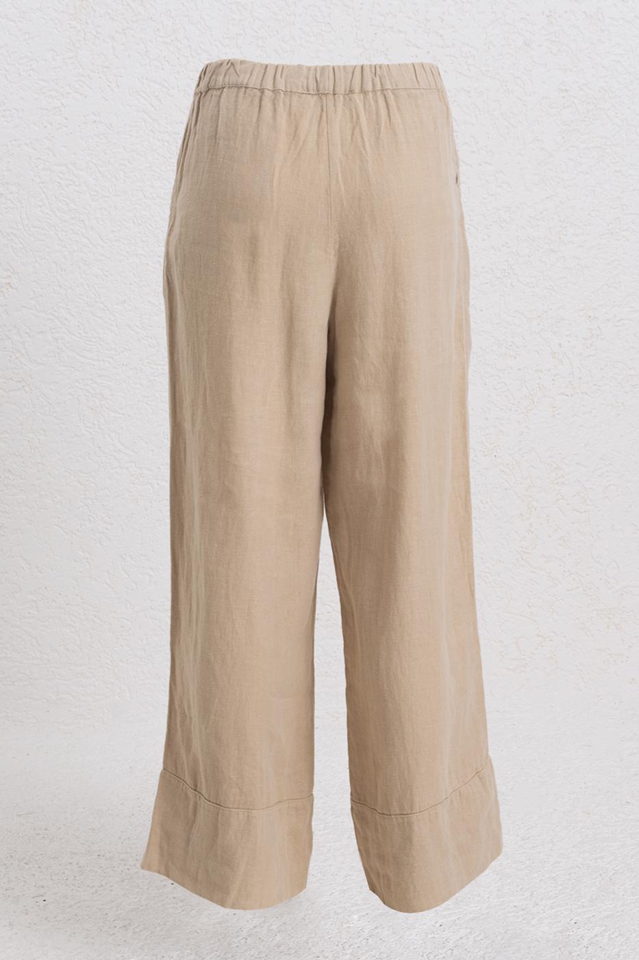 BSL Women 100% Linen Loose Trousers - Anniston
