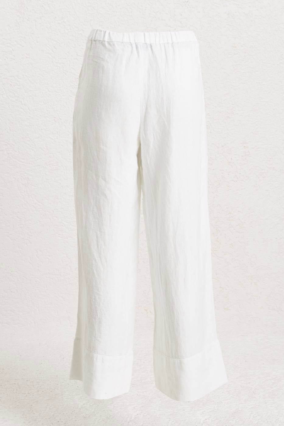 BSL Women 100% Linen Loose Trousers - Avilés