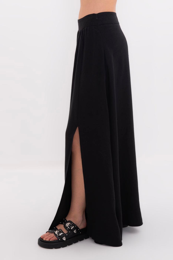 BSL Women 100% Linen Midi Skirt - Launceston