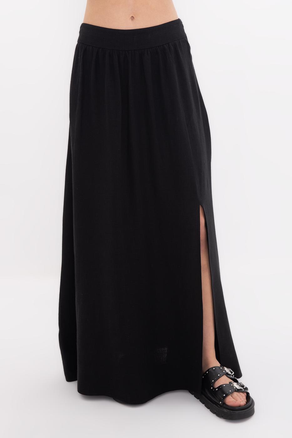 BSL Women 100% Linen Midi Skirt - Launceston