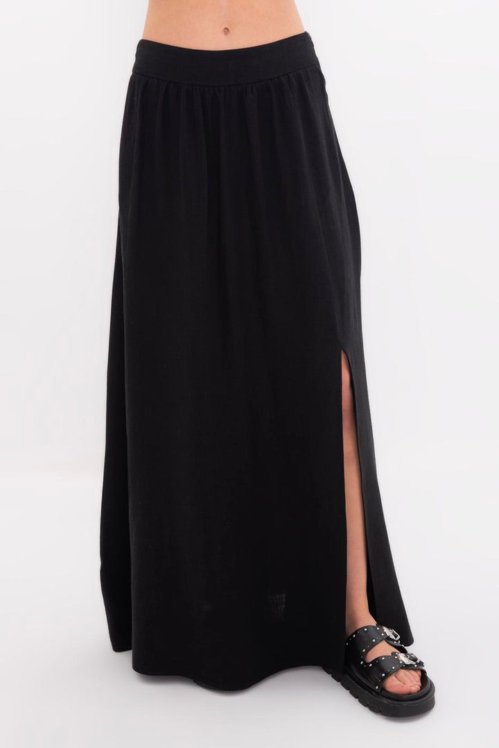 BSL Women 100% Linen Midi Skirt - Launceston