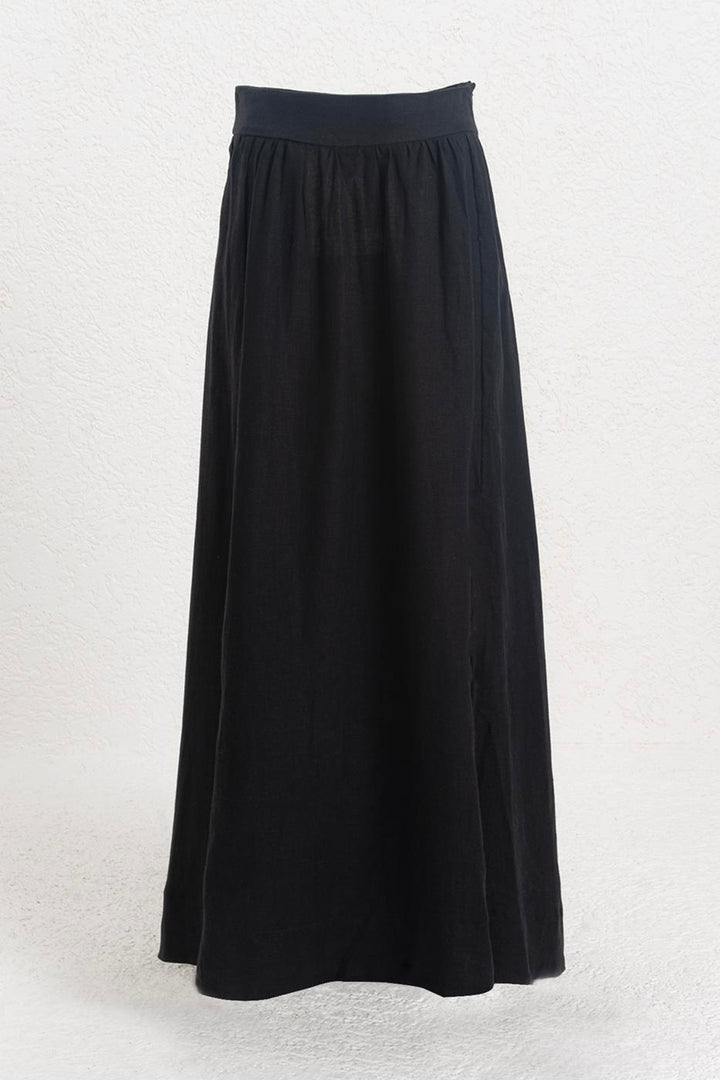BSL Women 100% Linen Midi Skirt - Oradea