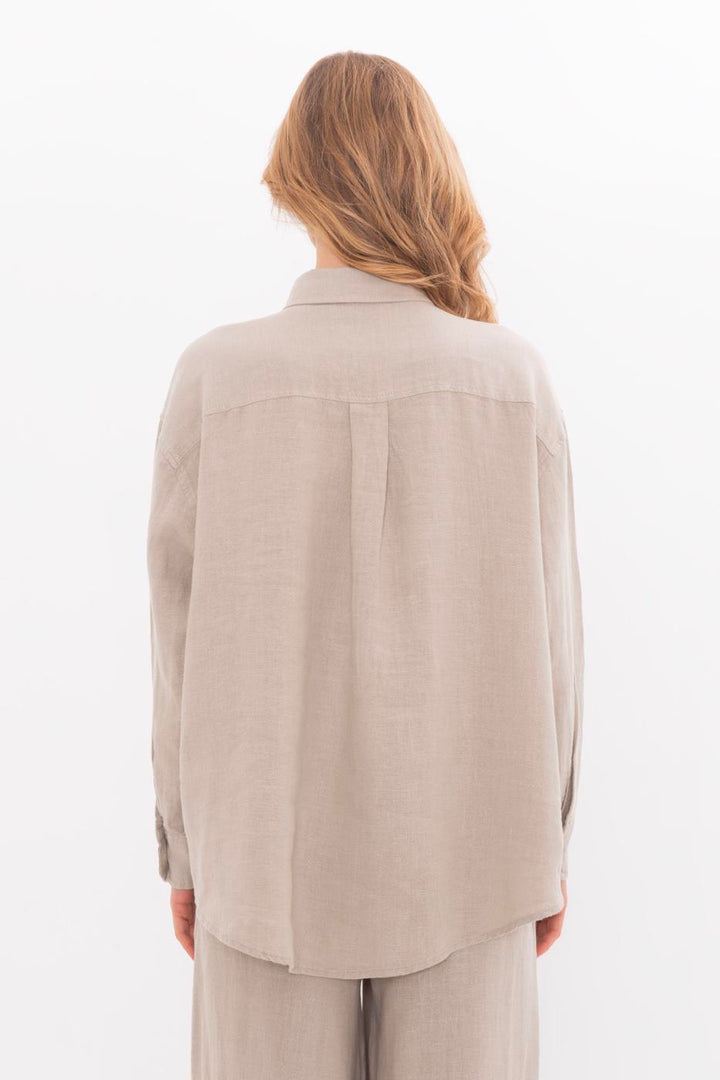 BSL Women 100% Linen Oversize Shirt - Coyula