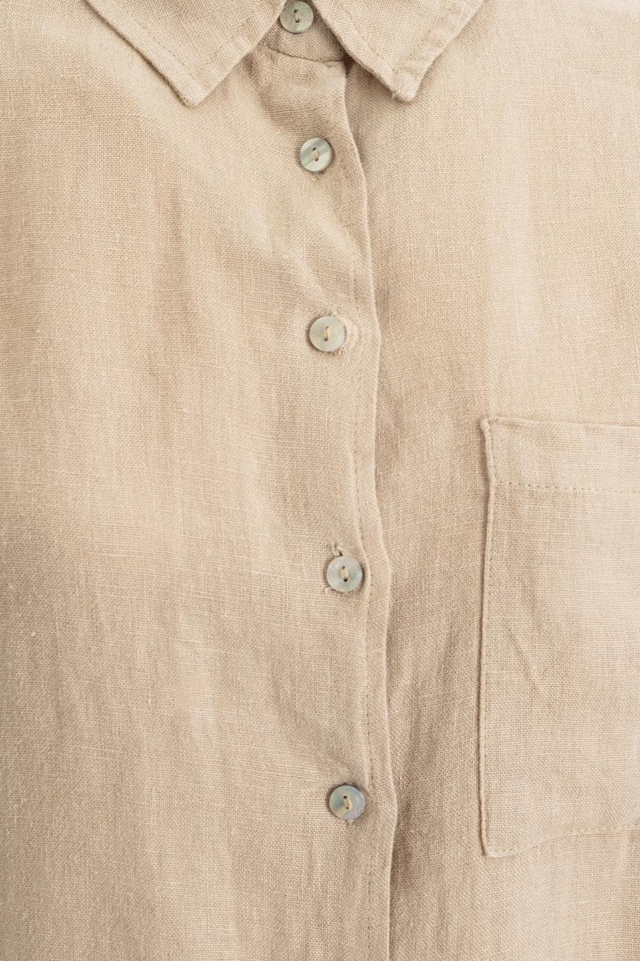 BSL Women 100% Linen Oversize Shirt - Geldern