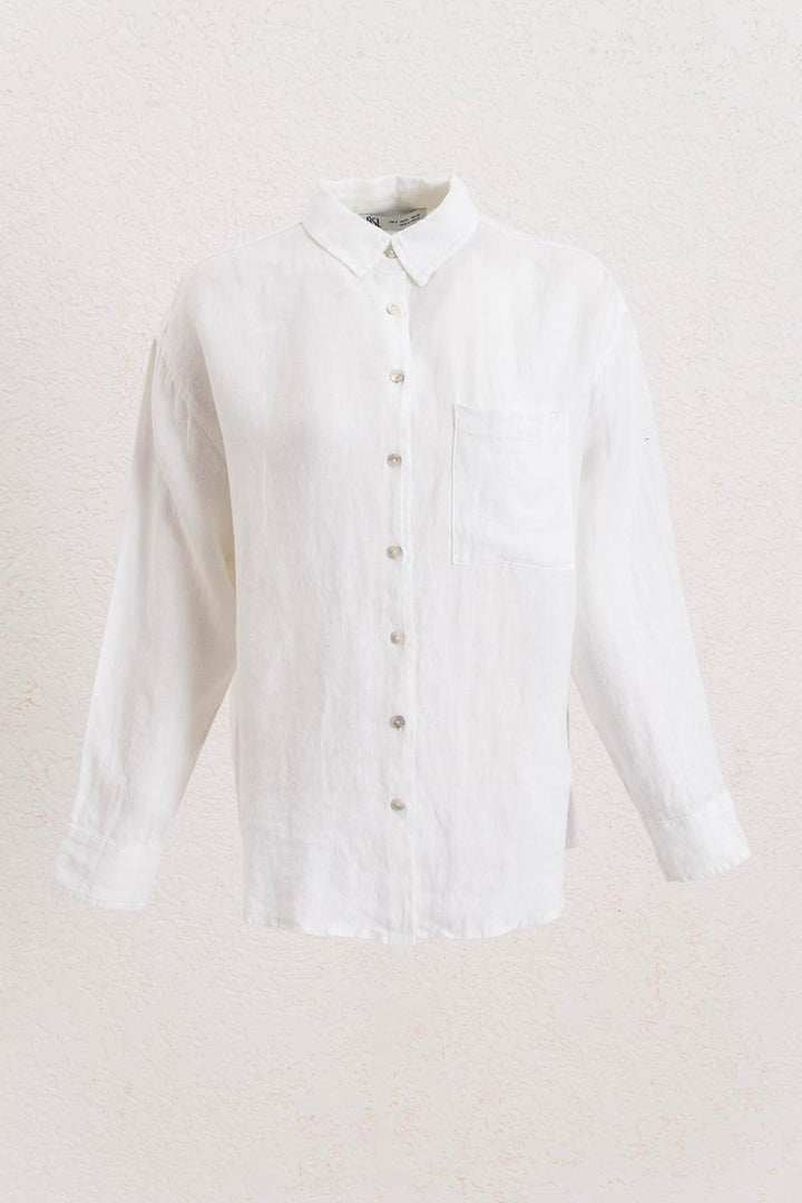BSL Women 100% Linen Oversize Shirt - Segovia