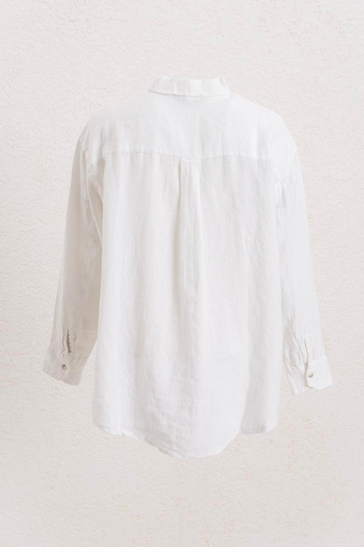 BSL Women 100% Linen Oversize Shirt - Segovia