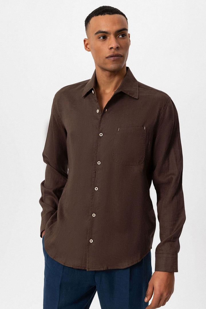 ANT 100% Linen Long Sleeve Men's Shirt - Parkersburg