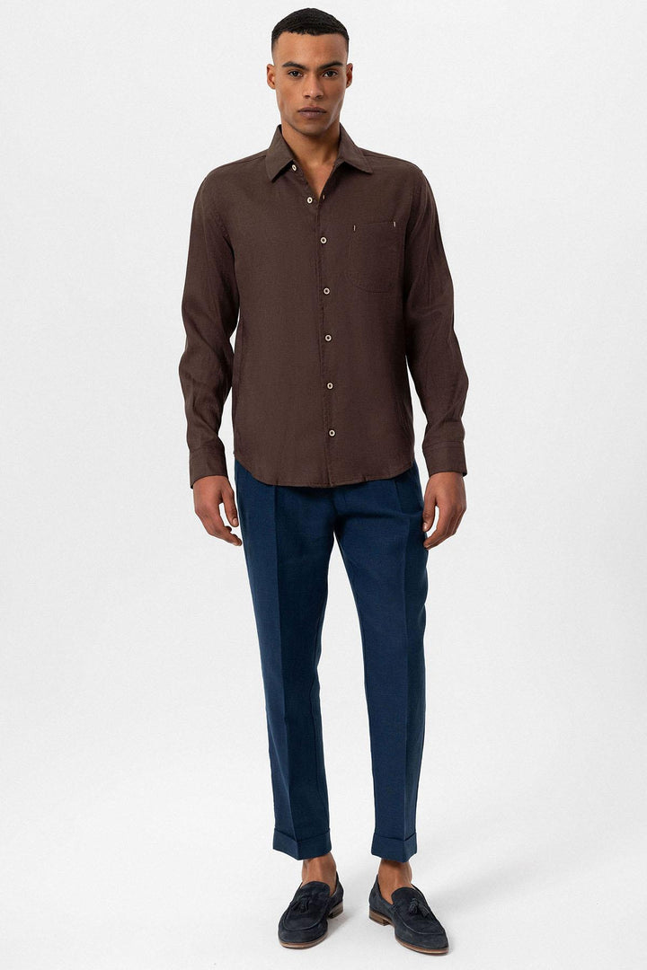 ANT 100% Linen Long Sleeve Men's Shirt - Parkersburg