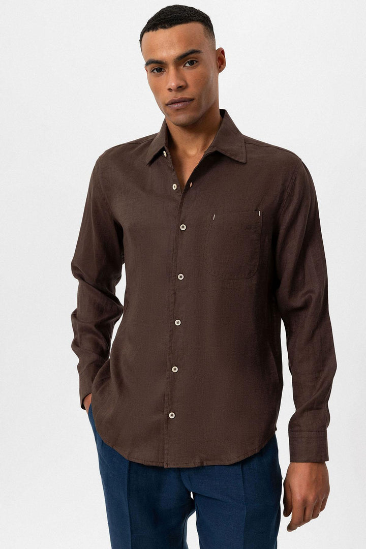 ANT 100% Linen Long Sleeve Men's Shirt - Parkersburg
