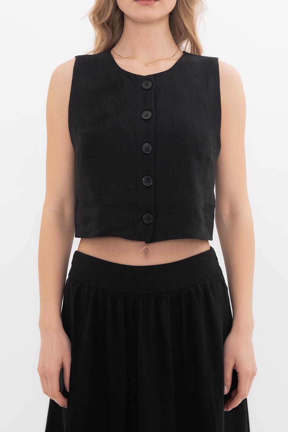 BSL Women 100% Linen Vest - Pikesville
