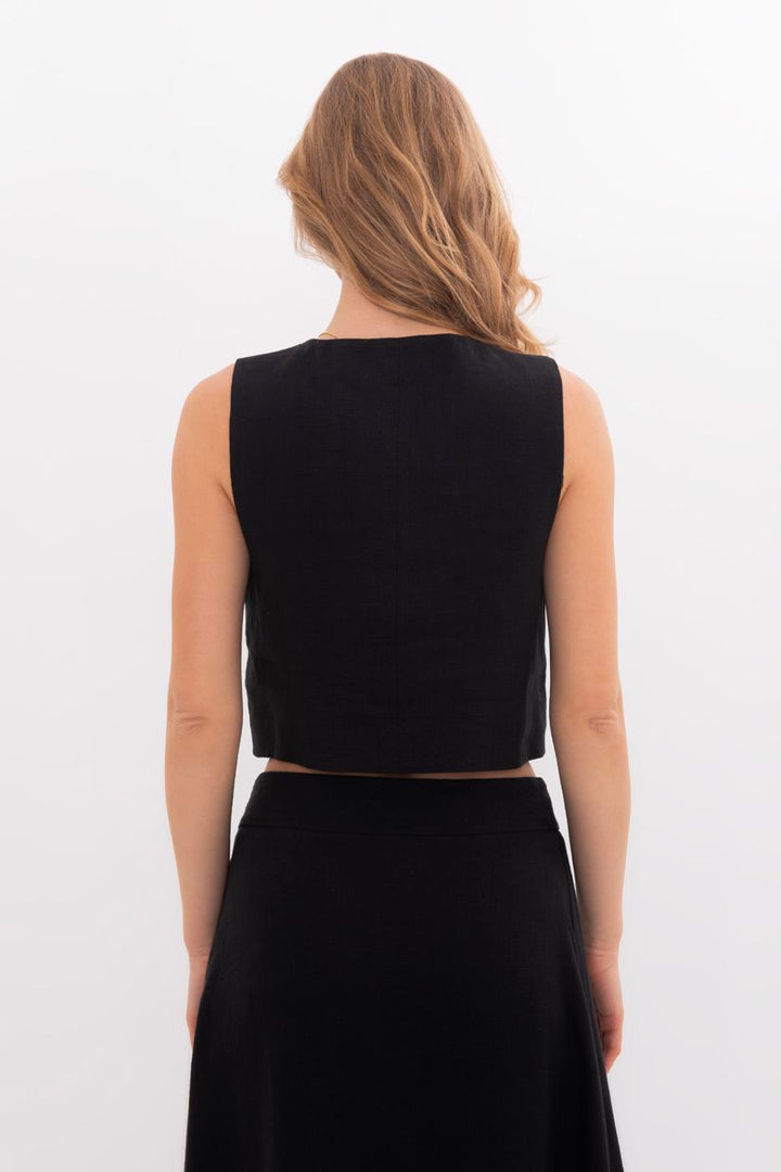 BSL Women 100% Linen Vest - Pikesville