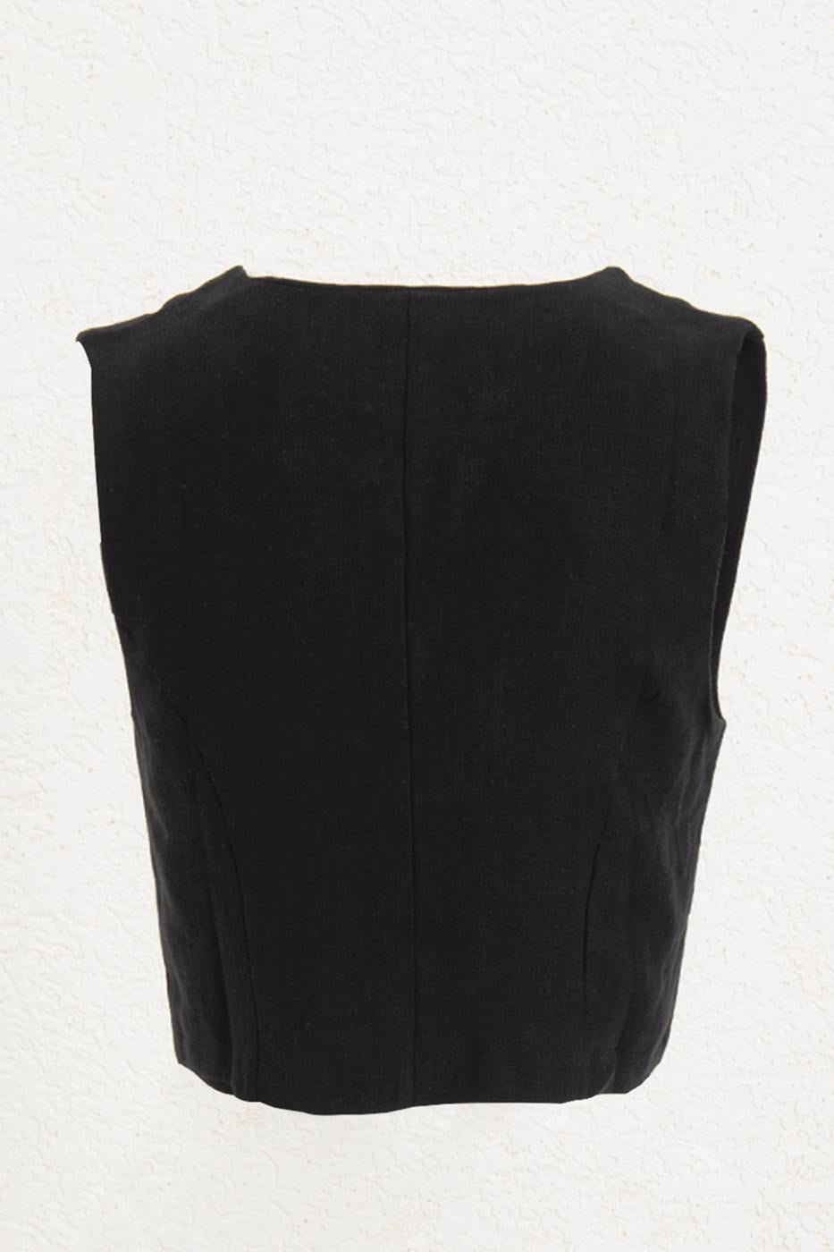 BSL Women 100% Linen Vest - Sugar Land