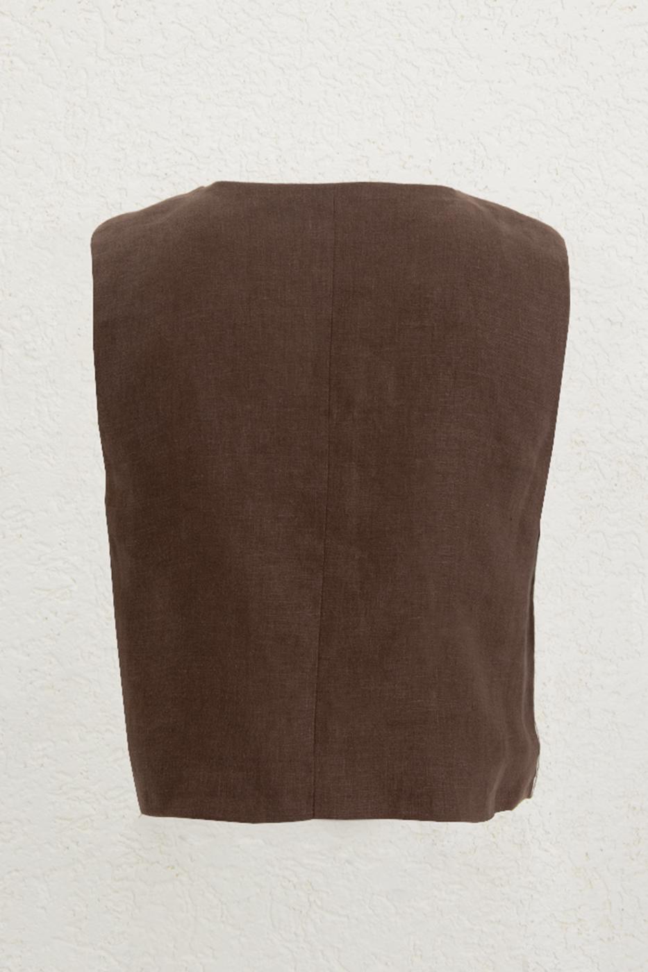 BSL Women 100% Linen Vest - East Providence