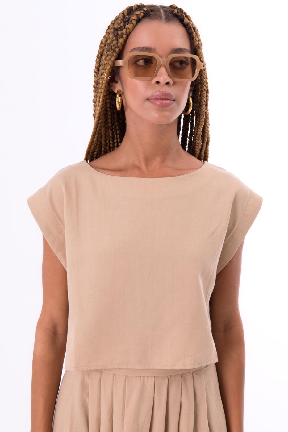 BSL Women 100% Tencel Side Tie Detailed Blouse - Halle