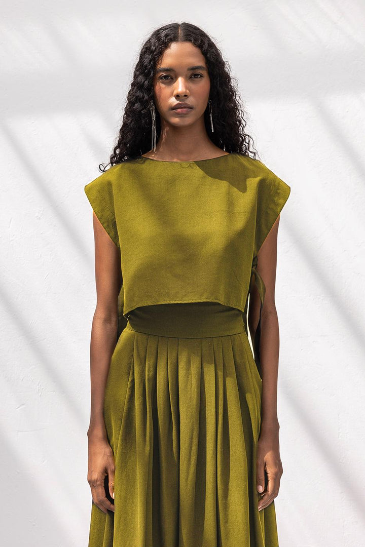 BSL Women 100% Tencel Side Tie Detailed Blouse - Bayonne