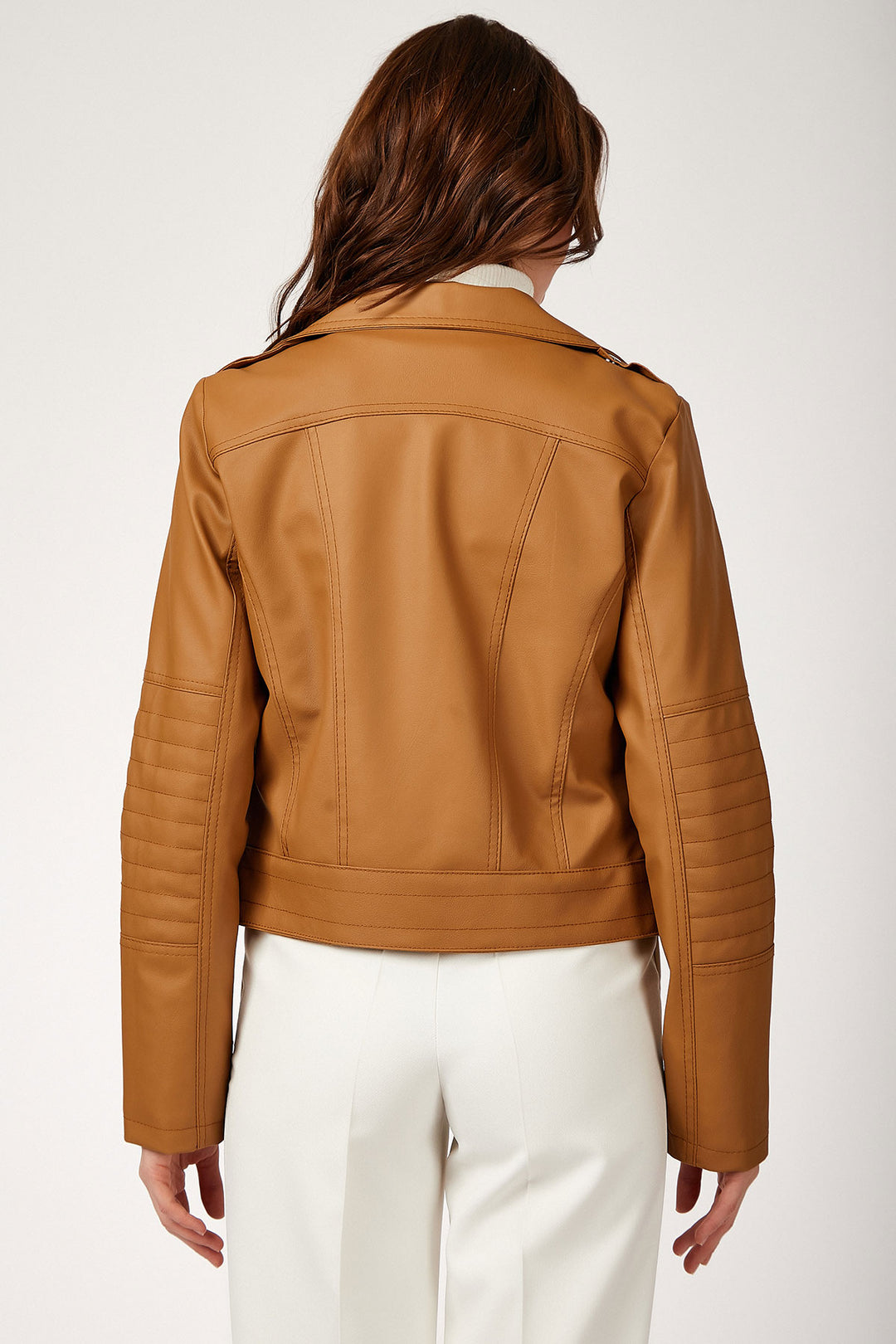 BGD Women Biker Jacket - Camel - Ixtlahuacán de los Membrillos