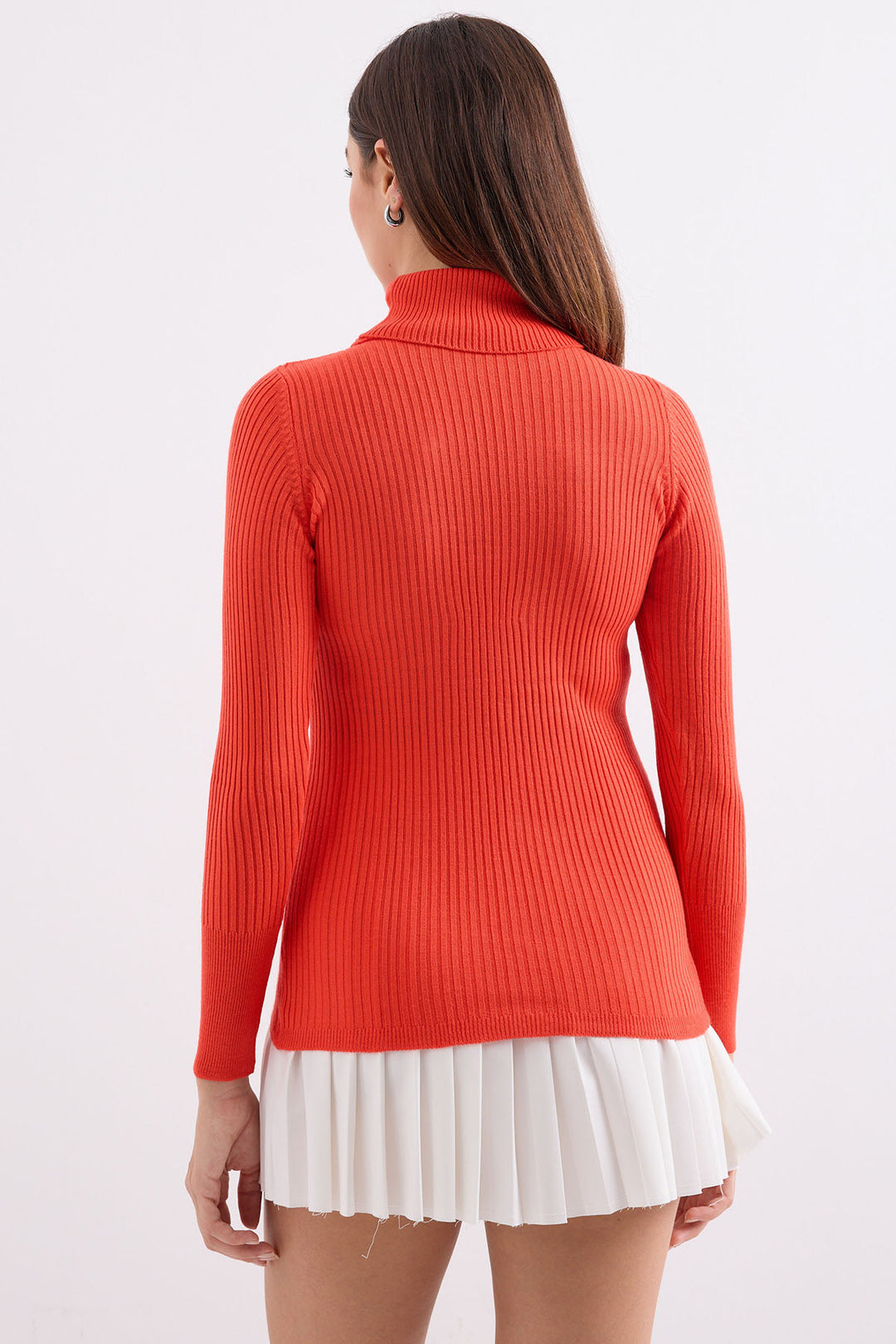 BGD Women Fisherman Collar Sweater - Orange - Avondale
