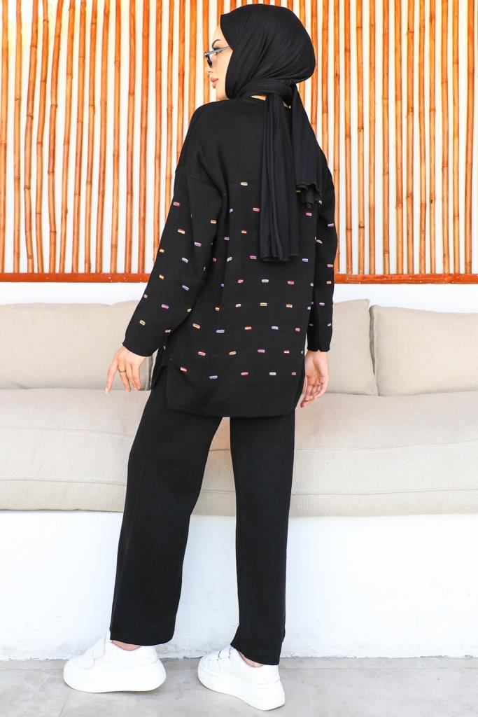 BNG Women Waffled Knit Set Black - Clermont