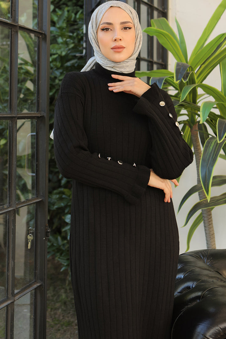 BNG Women Ruffled Knit Dress Black - Clermont
