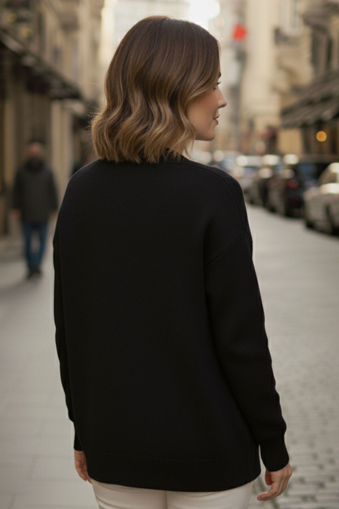 BNG Women Pearl Detailed Knit Cardigan H25300 Black - Missouri City