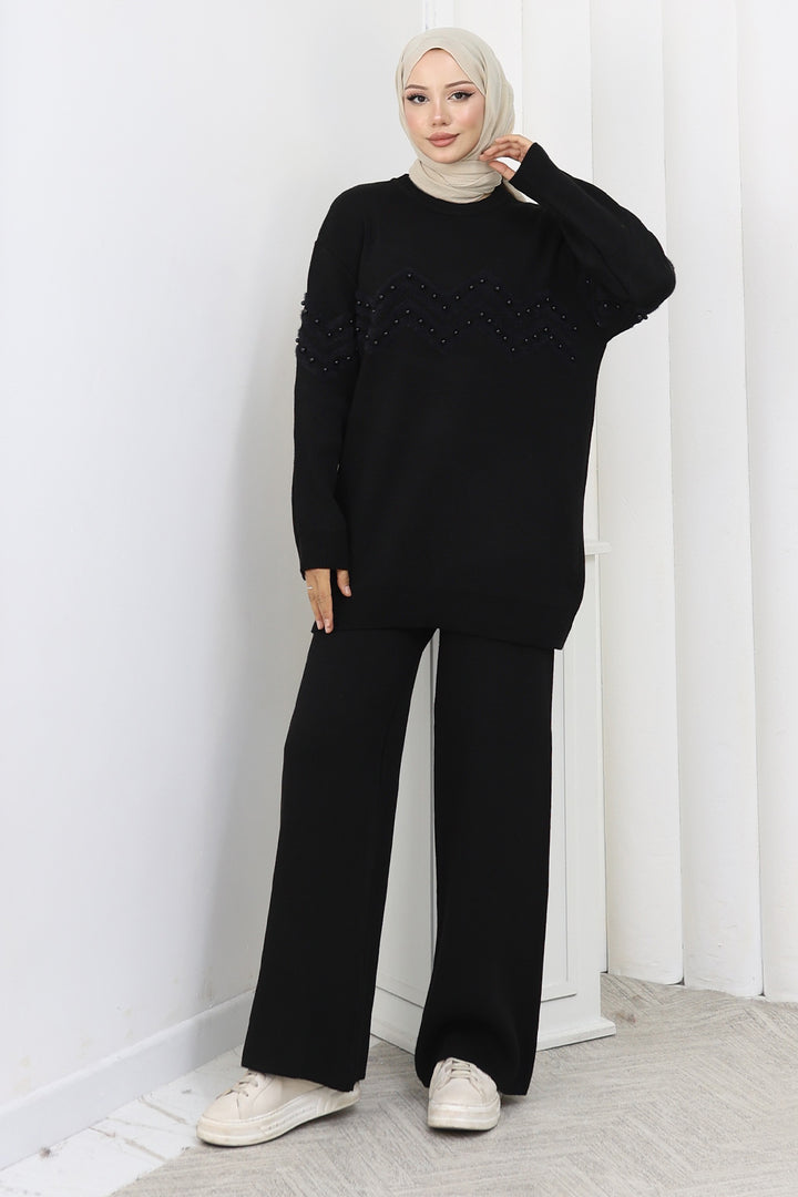 BNG Women Zigzag Beaded Set H25307 Black - Santee