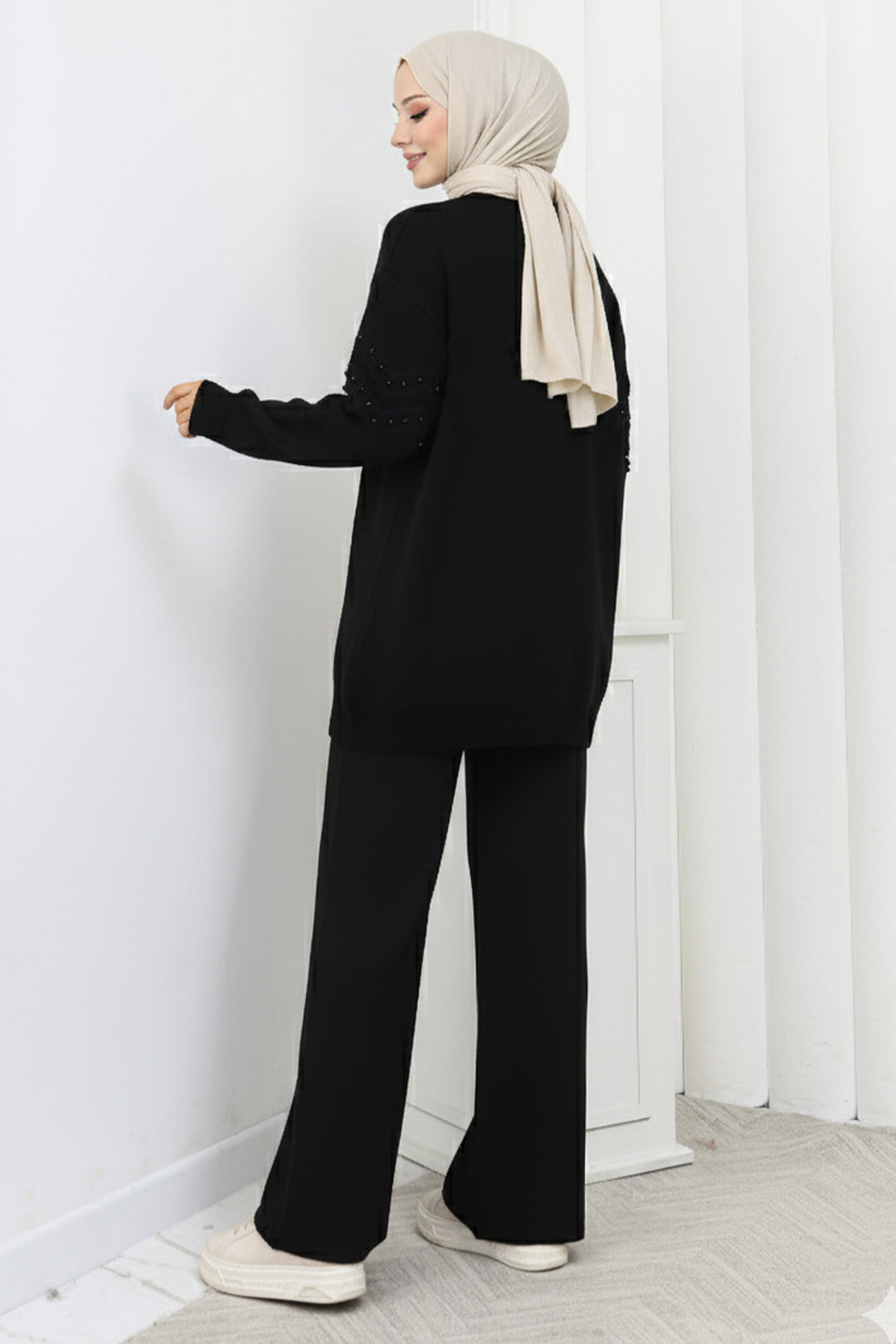 BNG Women Zigzag Beaded Set H25307 Black - Santee