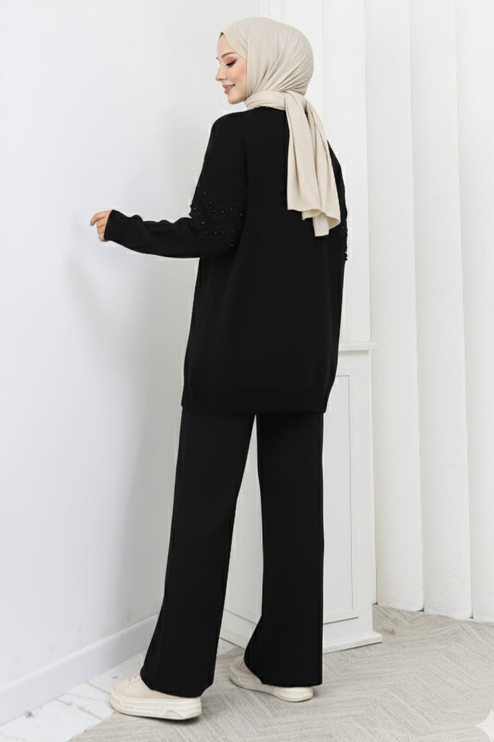 BNG Women Zigzag Beaded Set H25307 Black - Santee