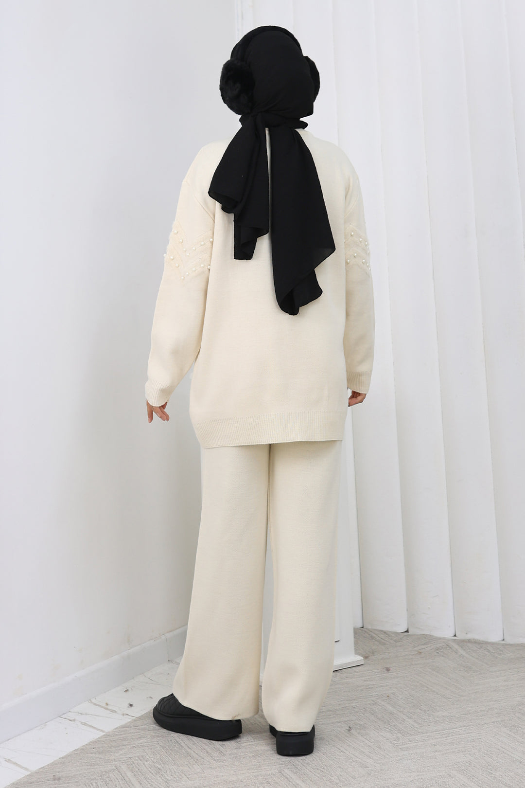 BNG Women Zikzak Boncuklu Takım H25307 Taş Rengi - Spokane Valley