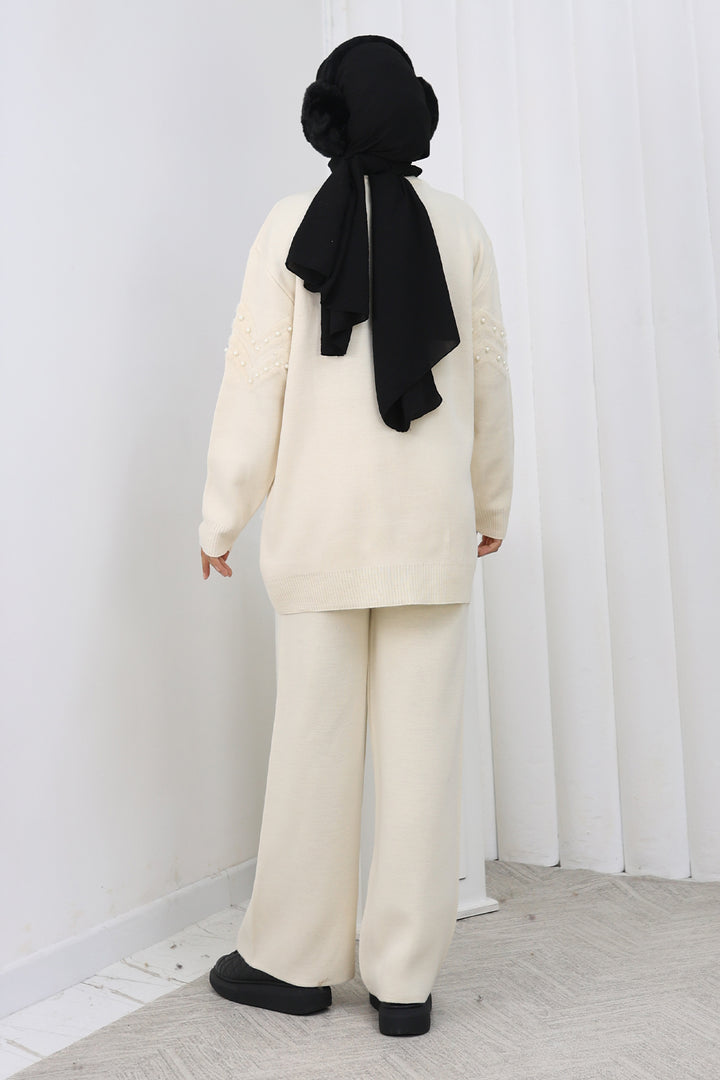 BNG Women Zikzak Boncuklu Takım H25307 Taş Rengi - Spokane Valley