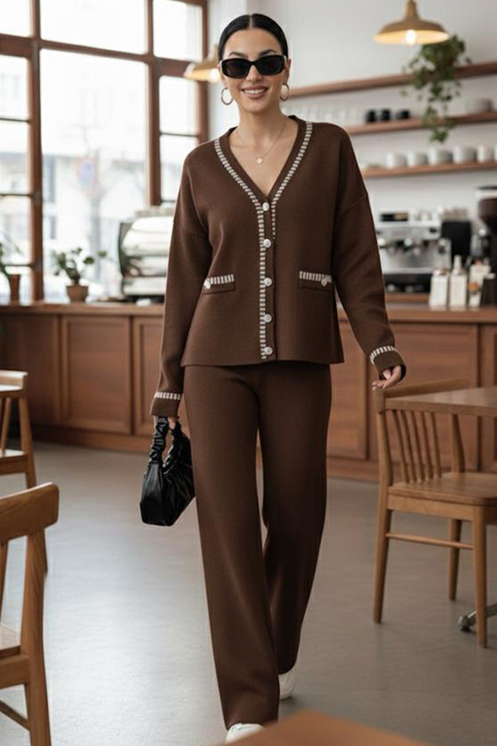 BNG Women Brown Pinstripe Suit H25306 - Benton
