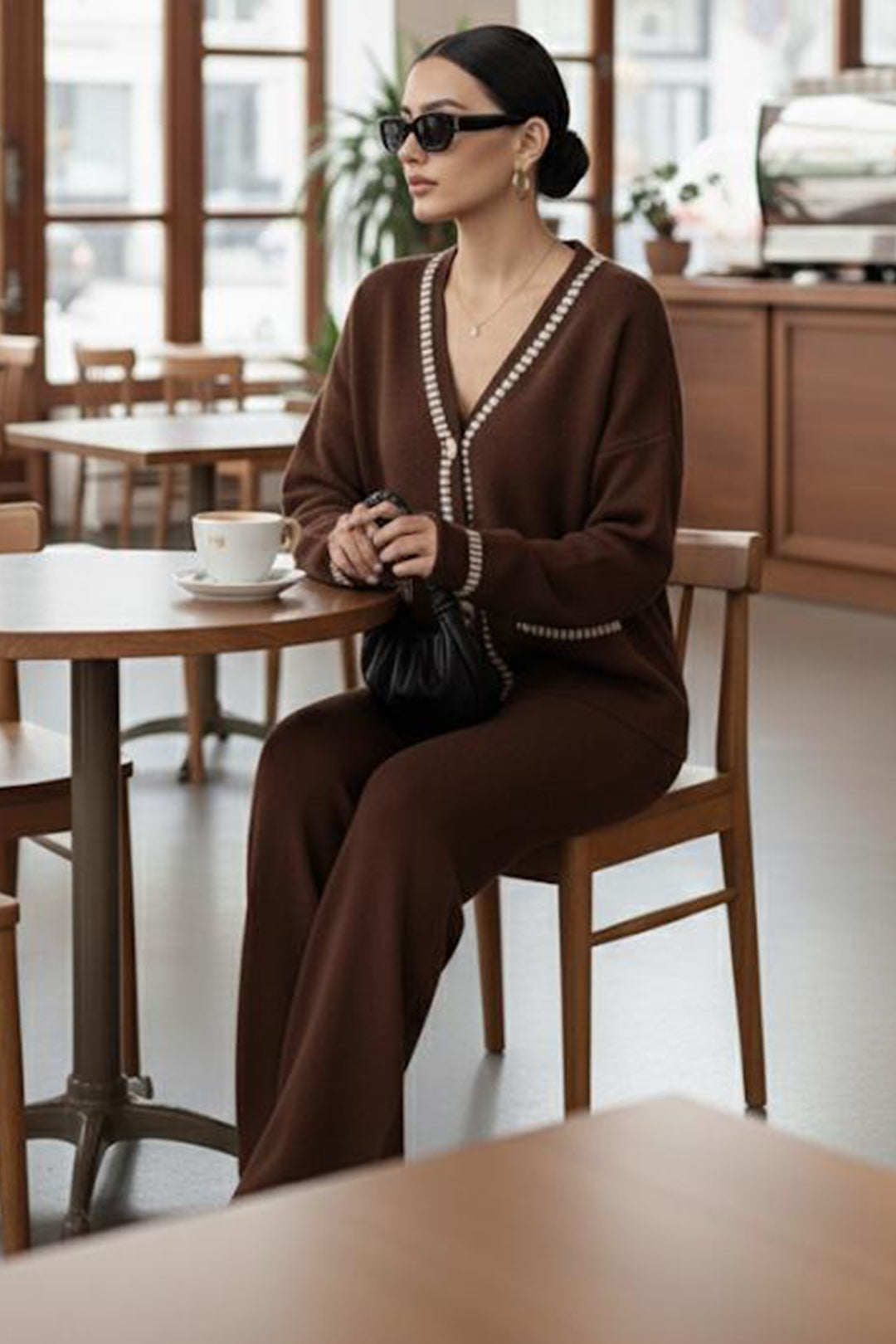 BNG Women Brown Pinstripe Suit H25306 - Benton