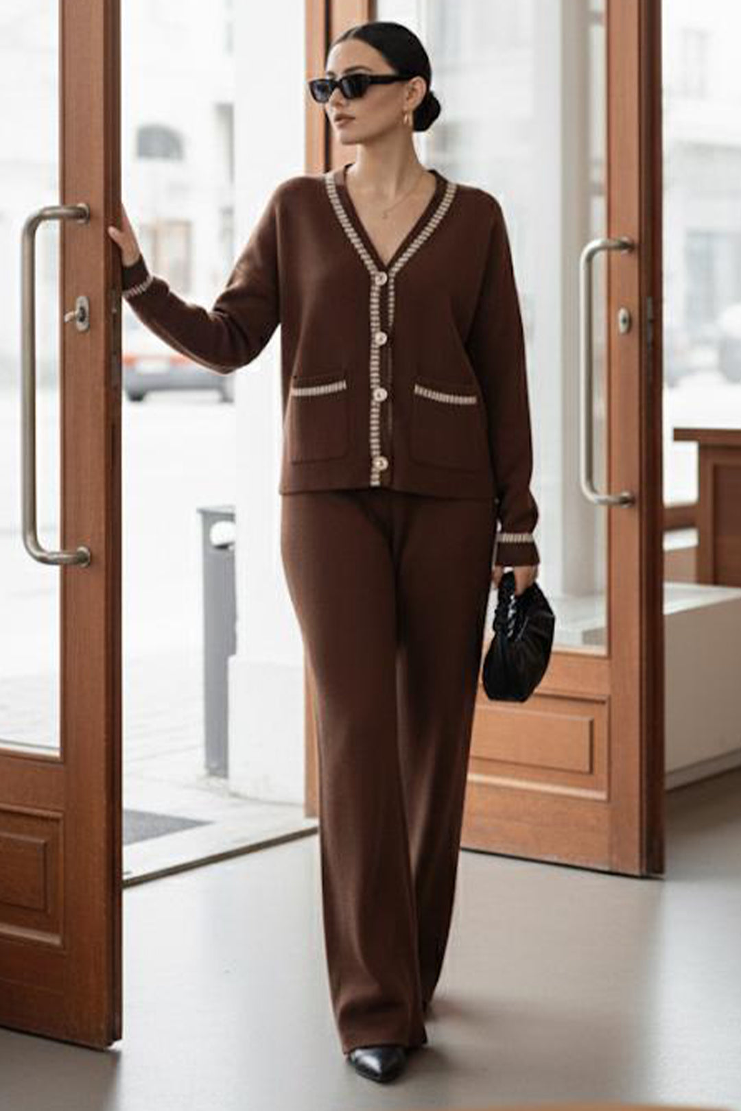 BNG Women Brown Pinstripe Suit H25306 - Benton